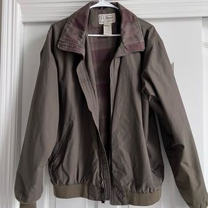 L.L. Bean Men's Warm-Up Jacket, Flannel-Lined Large